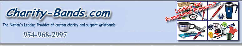 Charity-Bands.com - The nation's leading provider of custom support and charity wristbands - 561-208-6421 header image